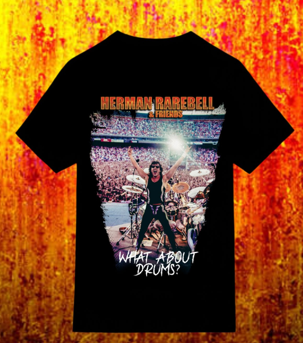 T-Shirt "Herman Rarebell & Friends: What About Drums?"